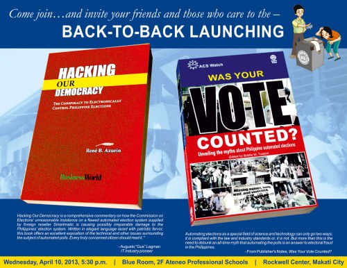 April 10-Book Launch_AES Watch